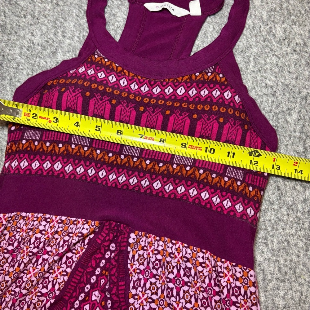 Athleta Women’s Rio Maxi Racerback Dress Small Raspberry Persia Pink Boho - Picture 10 of 12